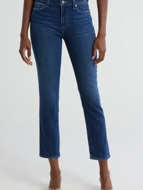 PAIGE Hoxton Slim Dark Blue Straight Jeans